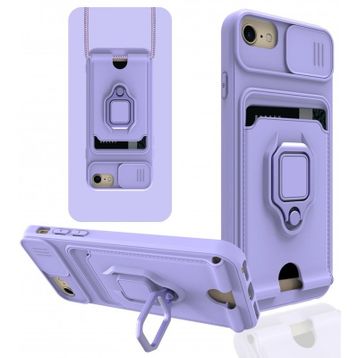 Alan Şanslı iPhone 7 Zuma Kartvizitli Yüzüklü Lila Silikon Kılıf
