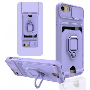 Alan Şanslı iPhone 7 Zuma Kartvizitli Yüzüklü Lila Silikon Kılıf