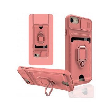 Alan Şanslı iPhone 7 Zuma Kartvizitli Yüzüklü Pembe Silikon Kılıf