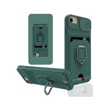 Alan Şanslı iPhone 7 Zuma Kartvizitli Yüzüklü Yeşil Silikon Kılıf
