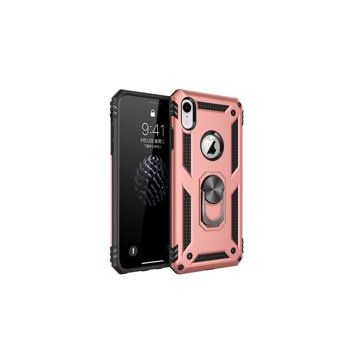 Alan Şanslı iPhone XR Sofya Yüzüklü Silikon Kapak Rose Kılıf