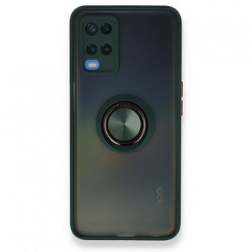 Alan Şanslı Oppo A54 4G Montreal Yüzüklü Silikon Kapak Yeşil Kılıf