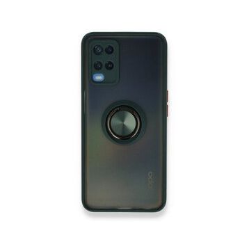 Alan Şanslı Oppo A54 4G Montreal Yüzüklü Silikon Kapak Yeşil Kılıf