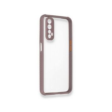 Alan Şanslı Realme 7 Miami Şeffaf Silikon Açık Mor Kılıf