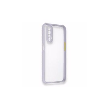 Alan Şanslı Realme 7 Miami Şeffaf Silikon Lila Kılıf