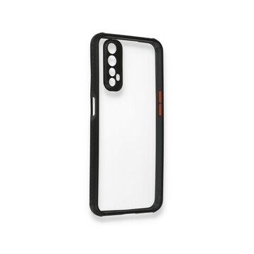 Alan Şanslı Realme 7 Miami Şeffaf Silikon Siyah Kılıf