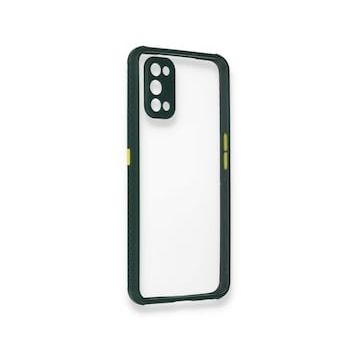 Alan Şanslı Realme 7 Pro Miami Şeffaf Silikon Koyu Yeşil Kılıf