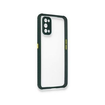 Alan Şanslı Realme 7 Pro Miami Şeffaf Silikon Koyu Yeşil Kılıf