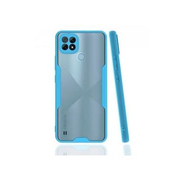 Alan Şanslı Realme C21 Platin Silikon Mavi Kılıf