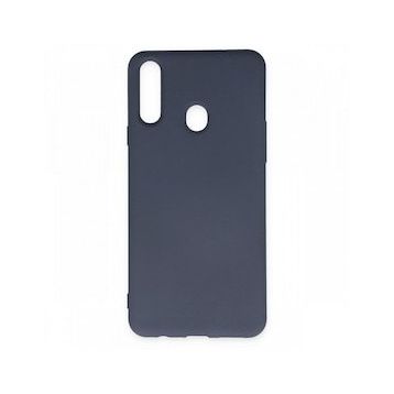 Alan Şanslı Samsung Galaxy A20S Nano İçi Kadife Silikon Gri Kılıf
