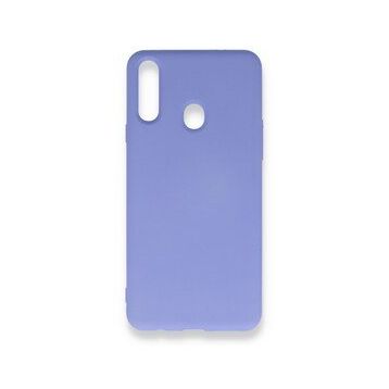 Alan Şanslı Samsung Galaxy A20S Nano İçi Kadife Silikon Lila Kılıf
