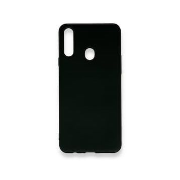 Alan Şanslı Samsung Galaxy A20S Nano İçi Kadife Silikon Siyah Kılıf