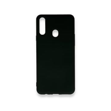 Alan Şanslı Samsung Galaxy A20S Nano İçi Kadife Silikon Siyah Kılıf