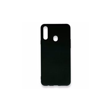 Alan Şanslı Samsung Galaxy A20S Nano İçi Kadife Silikon Siyah Kılıf