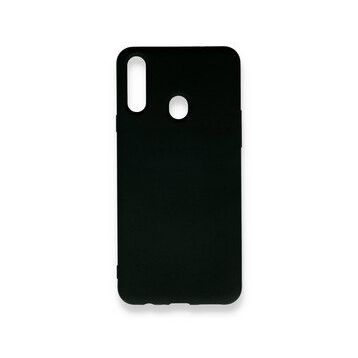 Alan Şanslı Samsung Galaxy A20S Nano İçi Kadife Silikon Siyah Kılıf