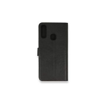 Alan Şanslı Samsung Galaxy A20S Trend S Plus Kapaklı Siyah Kılıf