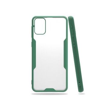 Alan Şanslı Samsung Galaxy M31 Platin Silikon Yeşil Cep Telefonu Kılıfı