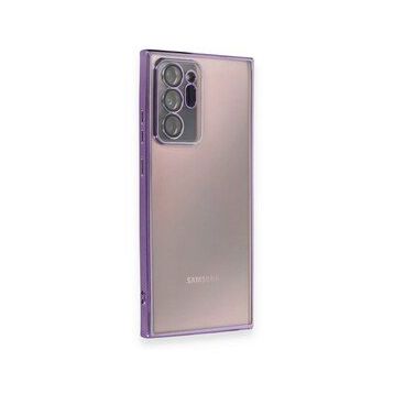 Alan Şanslı Samsung Galaxy Note 20 Ultra Razer Lensli Silikon Mor Cep Telefonu Kılıfı