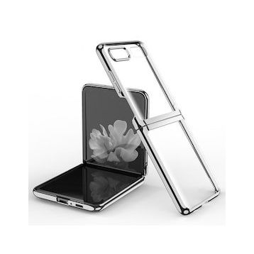Alan Şanslı Samsung Galaxy Z Flip 4 Fold Element Kapak Gümüş Cep Telefonu Kılıfı