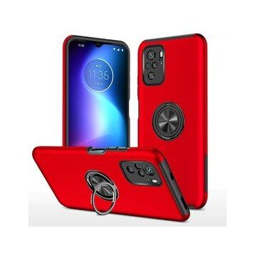 Alan Şanslı Xiaomi Poco F3 Elit Yüzüklü Kapak Kırmızı Kılıf