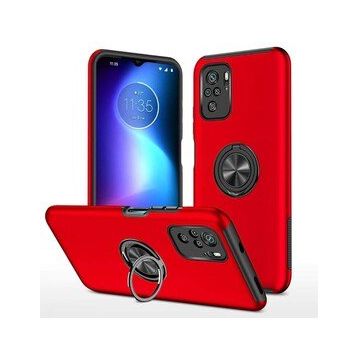 Alan Şanslı Xiaomi Poco F3 Elit Yüzüklü Kapak Kırmızı Kılıf