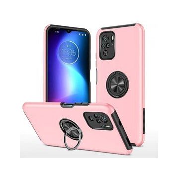 Alan Şanslı Xiaomi Poco F3 Elit Yüzüklü Kapak Pembe Kılıf