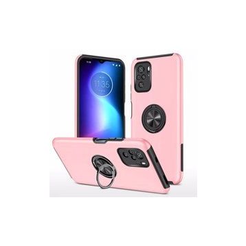 Alan Şanslı Xiaomi Poco F3 Elit Yüzüklü Kapak Pembe Kılıf