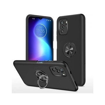 Alan Şanslı Xiaomi Poco F3 Elit Yüzüklü Kapak Siyah Kılıf