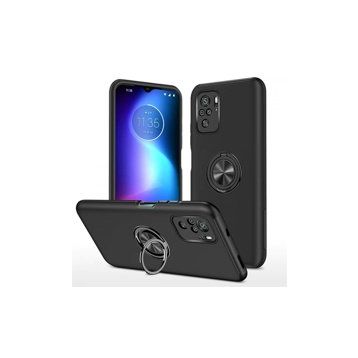 Alan Şanslı Xiaomi Poco F3 Elit Yüzüklü Kapak Siyah Kılıf