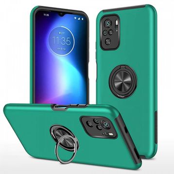 Alan Şanslı Xiaomi Poco F3 Elit Yüzüklü Kapak Yeşil Kılıf