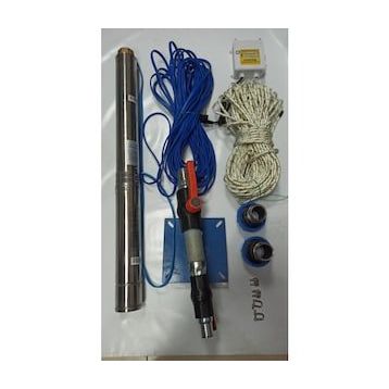 Alarko 17656818 Yassı Kablolu ve Panolu Halatlı Çift Vanalı Akıtma Başlıklı Monofaze Takım Dalgıç Pompa