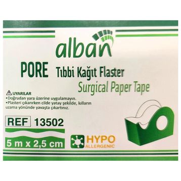 Alban Pore 5m x 2.5 cm Tıbbi Kağıt Flaster