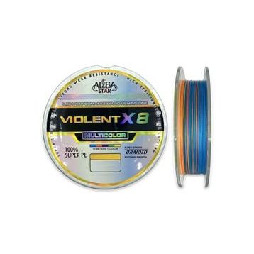 Albastar Violent X8 PE Line MultiColor 150 mt 0.16 mm Misina