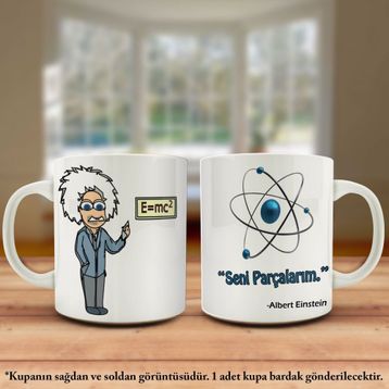Albert Einstein-Espirili Mizah Tasarım Kupa Bardak