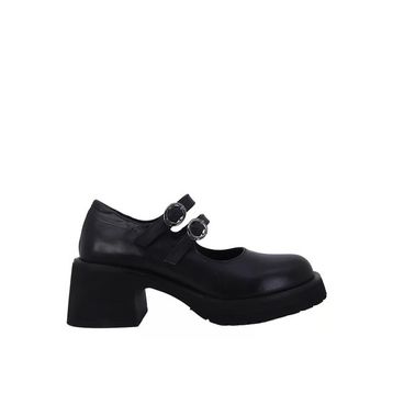 Albini 2610976D Siyah Hakiki Deri Kadın Topuklu Ayakkabı