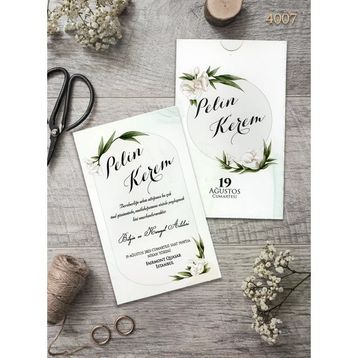 Aldialiyor 4007 Ekolife 100 Adet Düğün ve Nişan Davetiyesi
