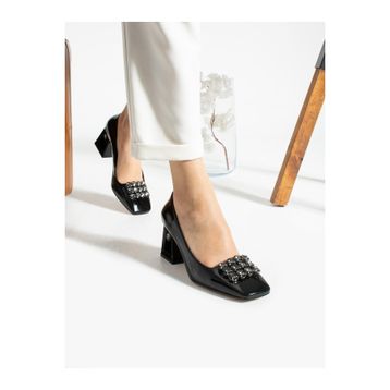 Alemdar Shoes Mia Siyah Taş Detay Kadın Ayakkabı