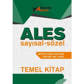 ALES Temel Kitap Sayısal ve Sözel Detaylı Konu Anlatımı MasterWork Yayınları