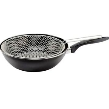 Alev SZ10724 Emaye 26 cm Cips Kızartma Fritoz Wok Tava