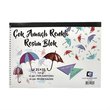 Alex 120 gr 25x35 cm 25 Yaprak Schoeller Çok Amaçlı Resim Defteri