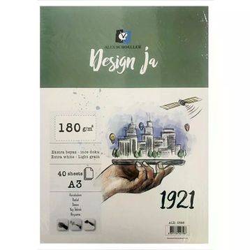 Alex A3 40 Yaprak180 gr Dokulu Resim Blok Alx-0464 Defter