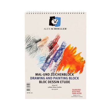 Alex Schoeller 017 25x35 165 gr Spiralli Çizim ve Resim Defteri