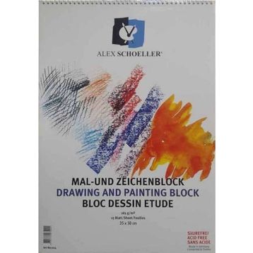 Alex Schoeller 017 25x35 165 gr Spiralli Çizim ve Resim Defteri