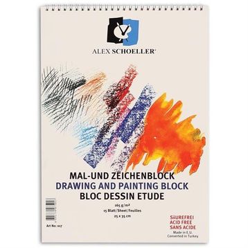 Alex Schoeller 017 25x35 165 gr Spiralli Çizim ve Resim Defteri