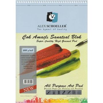 Alex Schoeller 200 gr 20 yaprak Spiralli Resim Defteri
