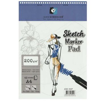 Alex Schoeller A4 200 gr 40'lı Sketch Marker Pad
