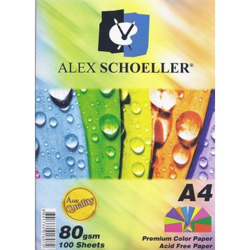 Alex Schoeller A4 80gr 50'li Karışık Renkli Fotokopi Kağıdı