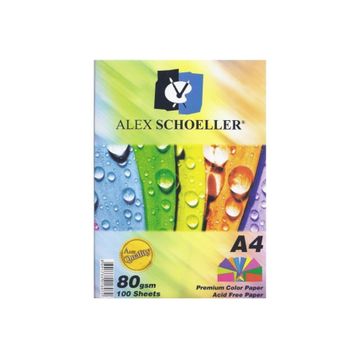 Alex Schoeller A4 80gr 50'li Karışık Renkli Fotokopi Kağıdı
