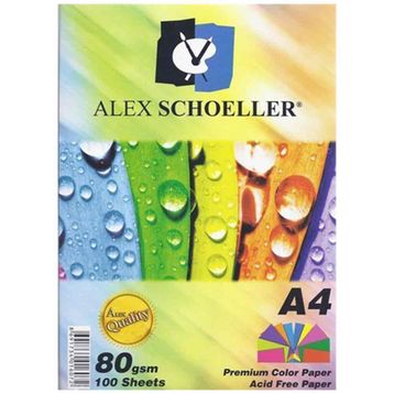 Alex Schoeller Açık Renk A4 80 gr 100'lü Renkli Fotokopi Kağıdı