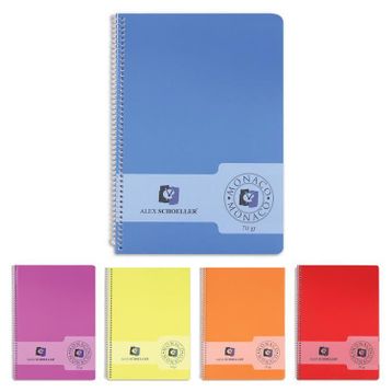 Alex Schoeller ALX-416-48 A4 80 Yaprak Çizgili Spiralli Plastik Kapaklı Defter